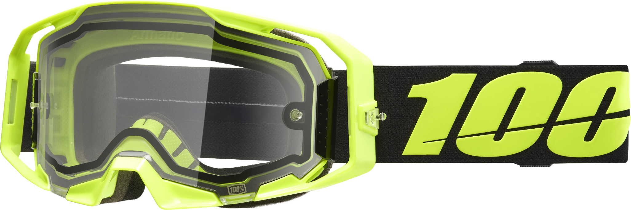 ARMATIC ENDURO MOTO GOGGLE NEON YELLOW CLEAR