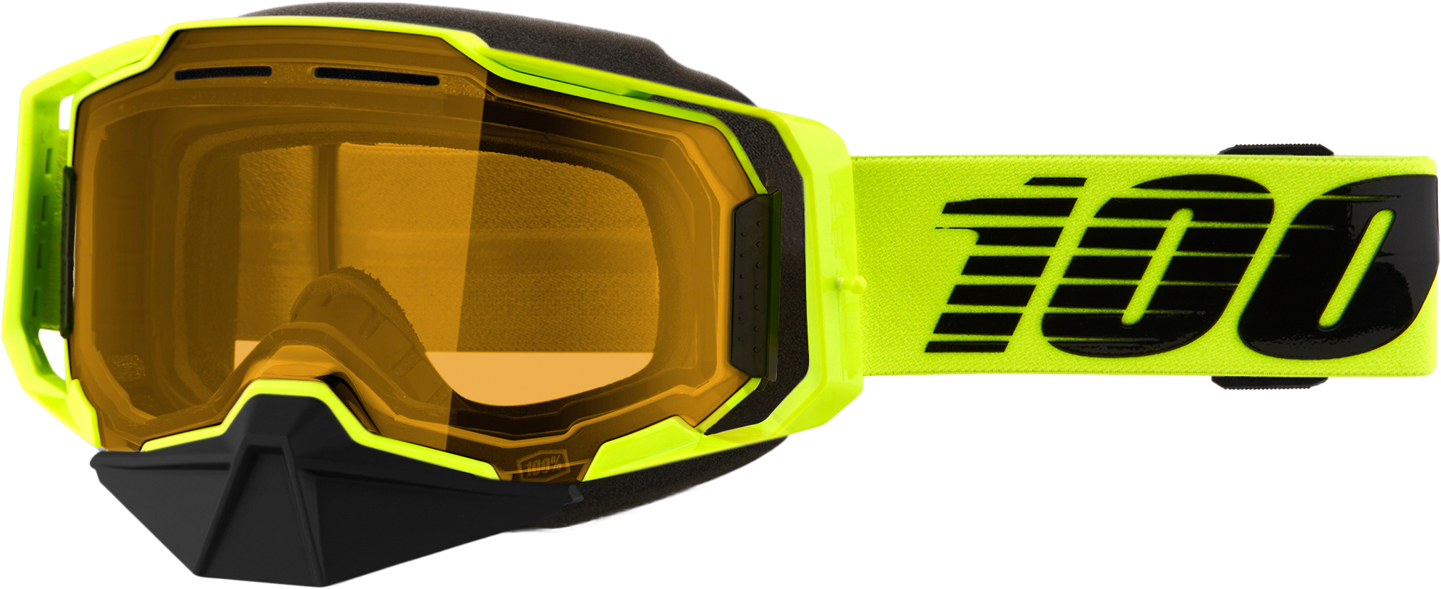 ARMEGA SNOWMOBILE GOGGLE NEON YLW W/ YELLOW LENS