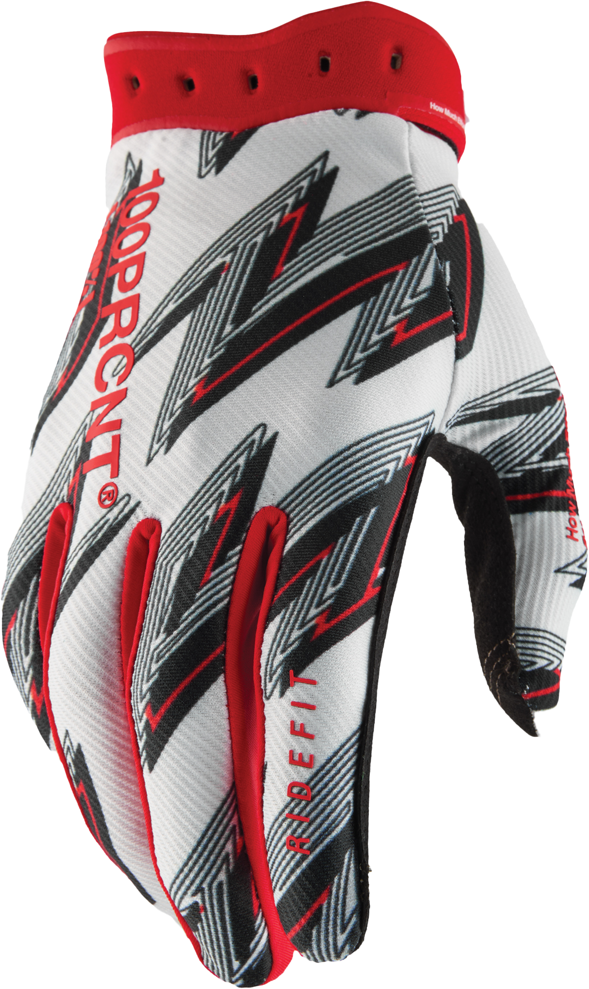 RIDEFIT GLOVES WHITE/RED SM