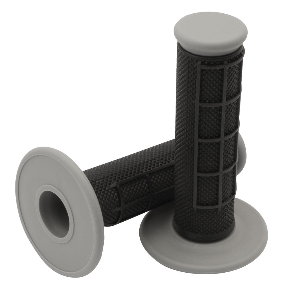 TUSK Dual Compound MX Grips - Black/Grey