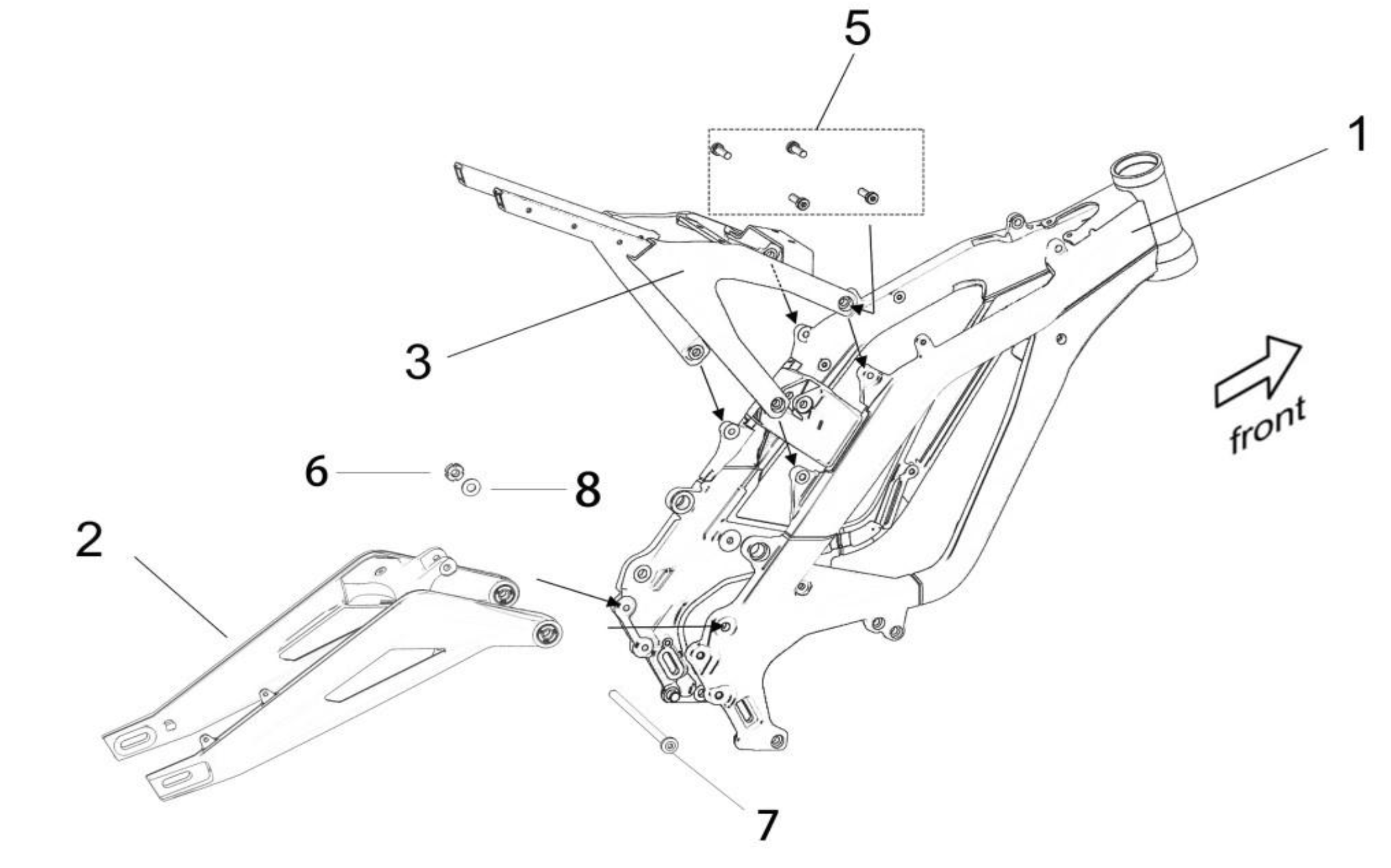 OEM Frame/Swingarm/Subframe Diagram