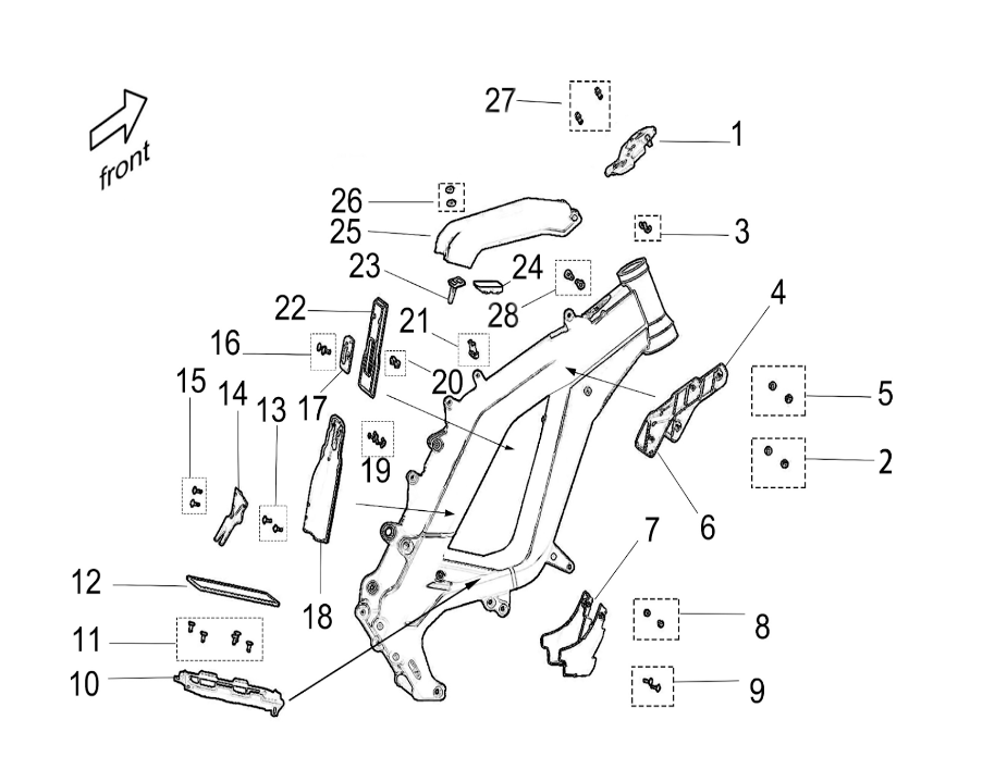 OEM Frame Components Parts Diagram 1