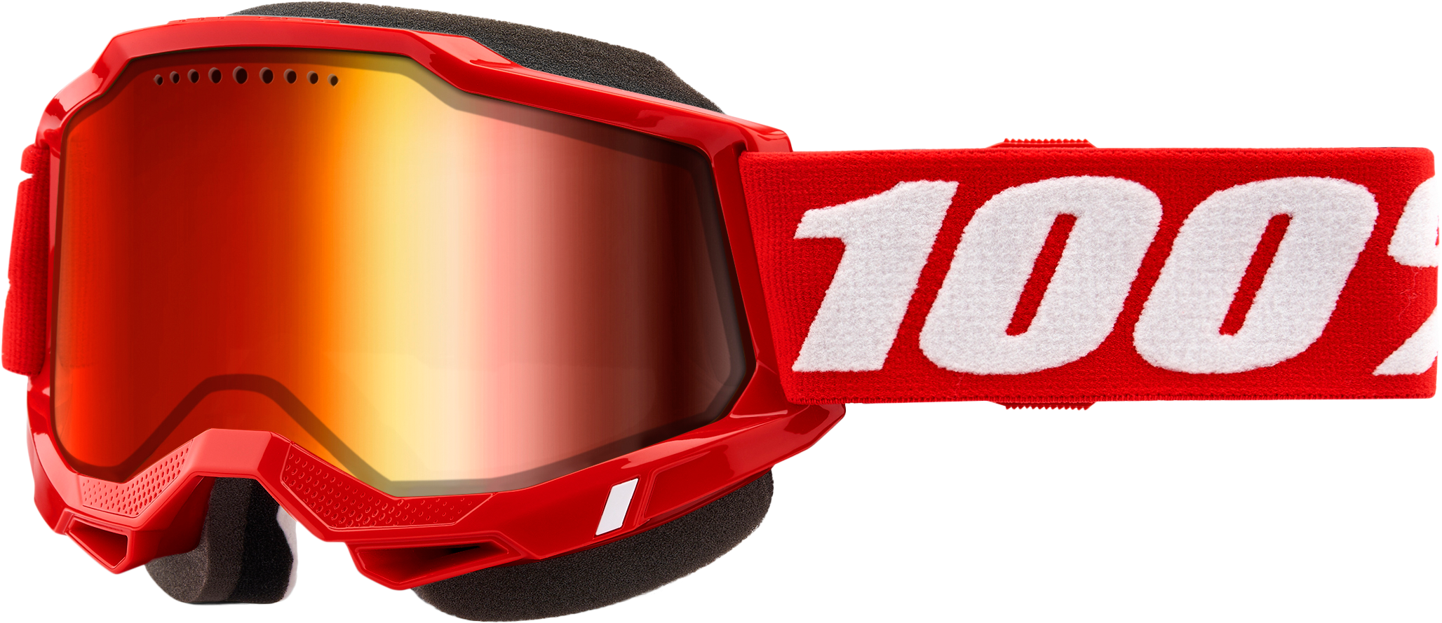 ACCURI 2 SNOWMOBILE GOGGLE RED W/ RED MIRROR LENS