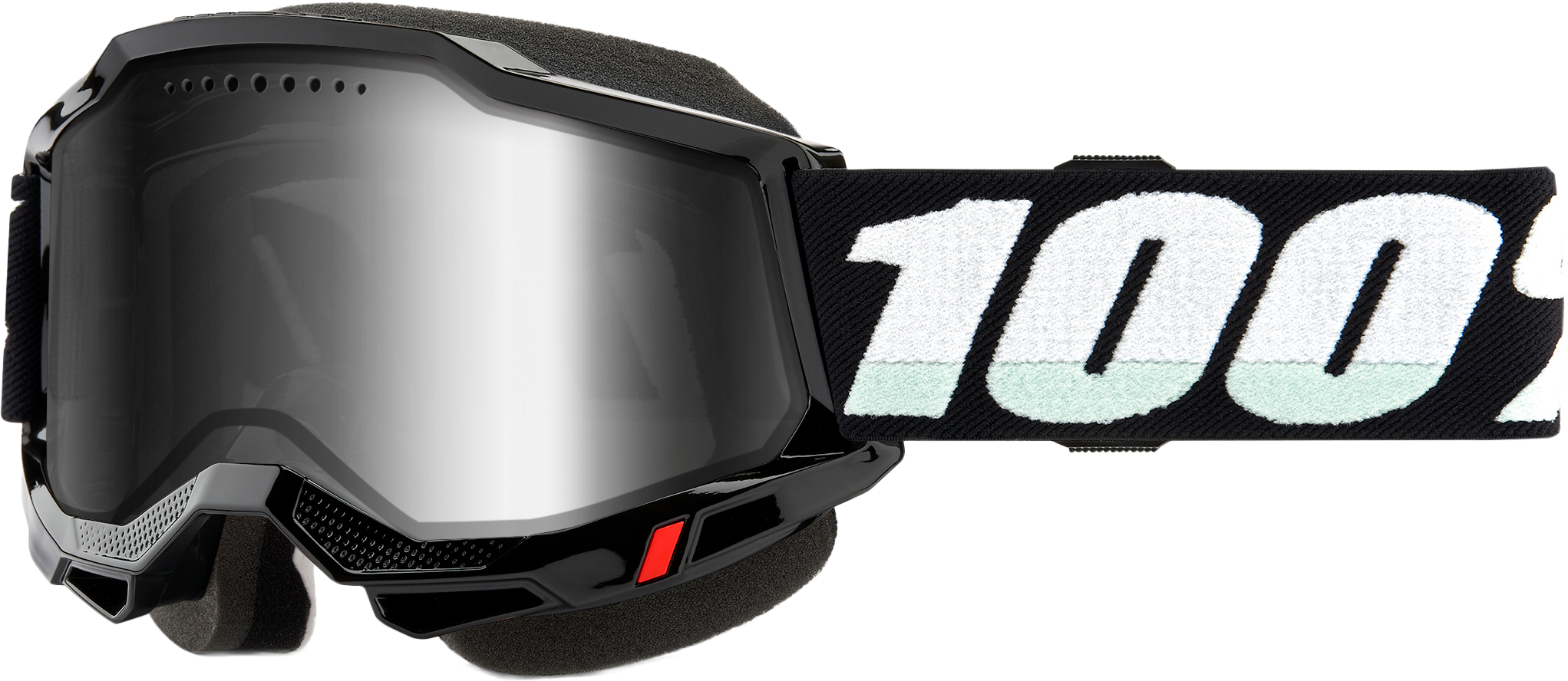 ACCURI 2 SNOWMOBILE GOGGLE BLACK W/ SILVER MIRROR LENS