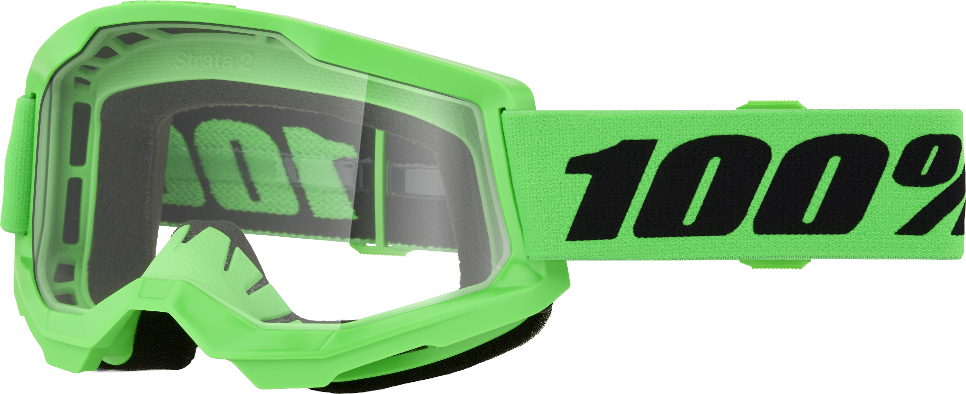 STRATA 2 GOGGLE NEON GREEN CLEAR LENS